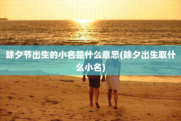 除夕节出生的小名是什么意思(除夕出生取什么小名)