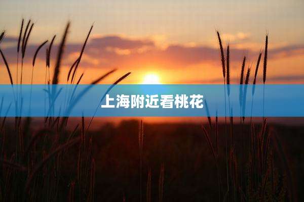 上海附近看桃花