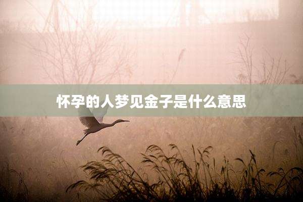 怀孕的人梦见金子是什么意思