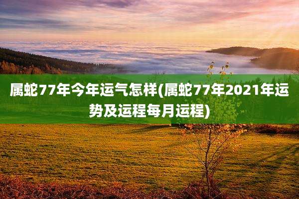 属蛇77年今年运气怎样(属蛇77年2021年运势及运程每月运程)