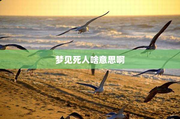 梦见死人啥意思啊