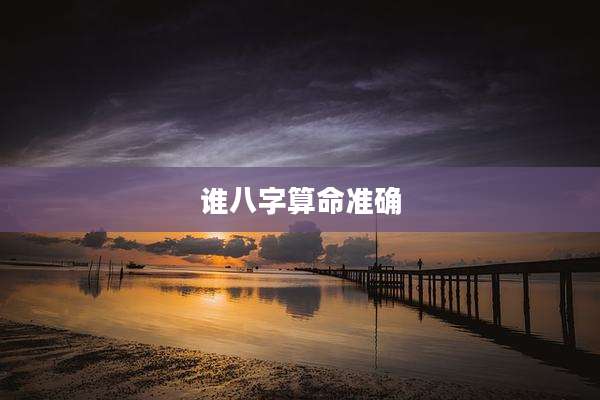 谁八字算命准确