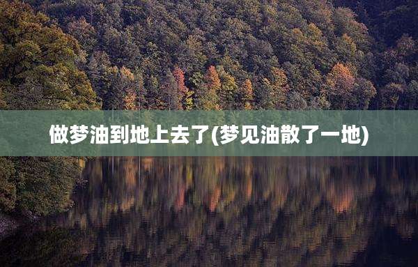 做梦油到地上去了(梦见油散了一地)