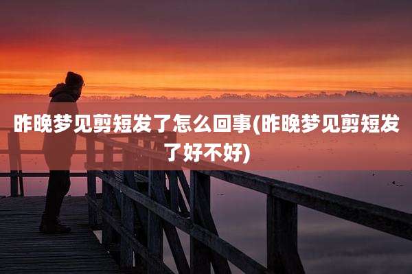 昨晚梦见剪短发了怎么回事(昨晚梦见剪短发了好不好)