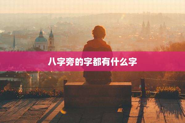 八字旁的字都有什么字