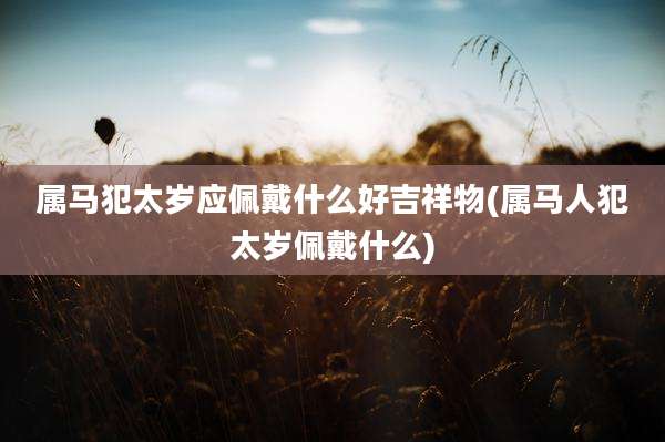 属马犯太岁应佩戴什么好吉祥物(属马人犯太岁佩戴什么)