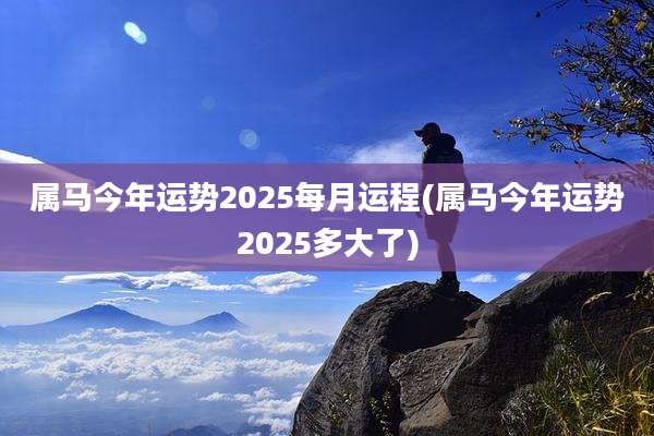 属马今年运势2025每月运程(属马今年运势2025多大了)