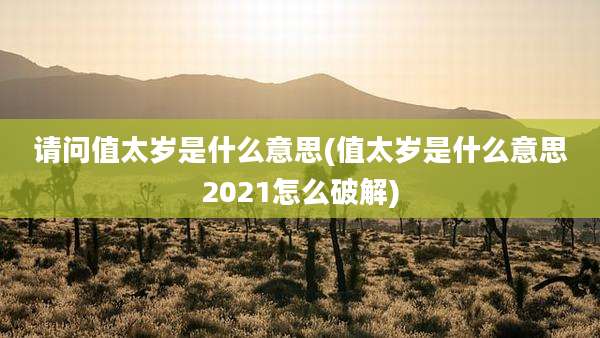 请问值太岁是什么意思(值太岁是什么意思2021怎么破解)