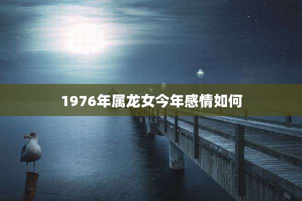 1976年属龙女今年感情如何