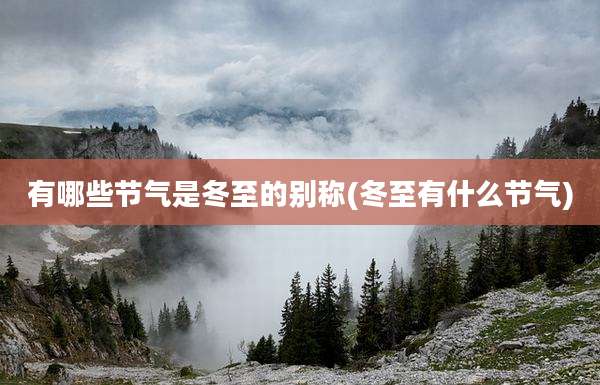 有哪些节气是冬至的别称(冬至有什么节气)