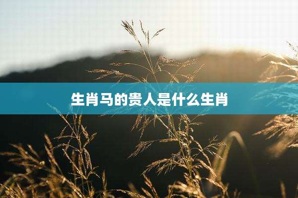 生肖马的贵人是什么生肖