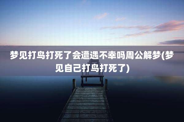 梦见打鸟打死了会遭遇不幸吗周公解梦(梦见自己打鸟打死了)