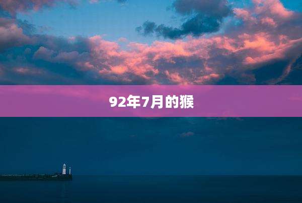 92年7月的猴