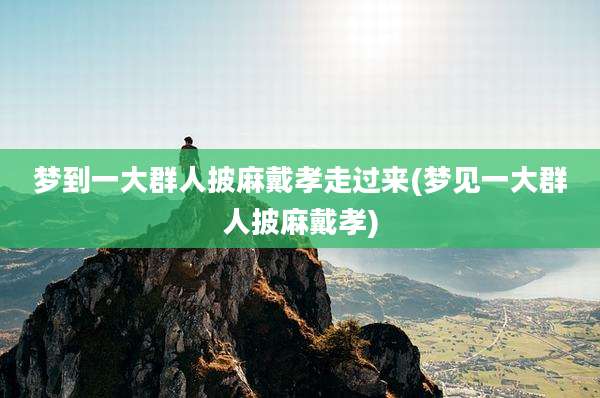 梦到一大群人披麻戴孝走过来(梦见一大群人披麻戴孝)