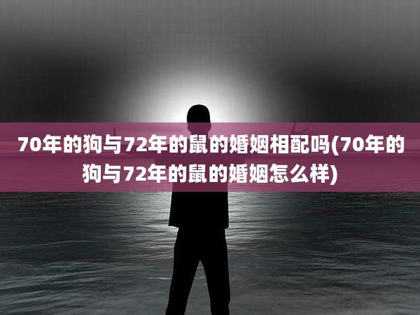 70年的狗与72年的鼠的婚姻相配吗(70年的狗与72年的鼠的婚姻怎么样)