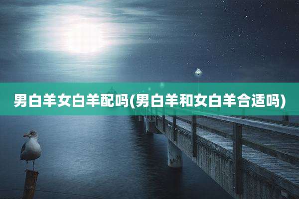 男白羊女白羊配吗(男白羊和女白羊合适吗)