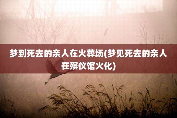 梦到死去的亲人在火葬场(梦见死去的亲人在殡仪馆火化)