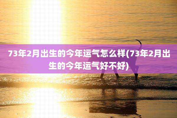 73年2月出生的今年运气怎么样(73年2月出生的今年运气好不好)