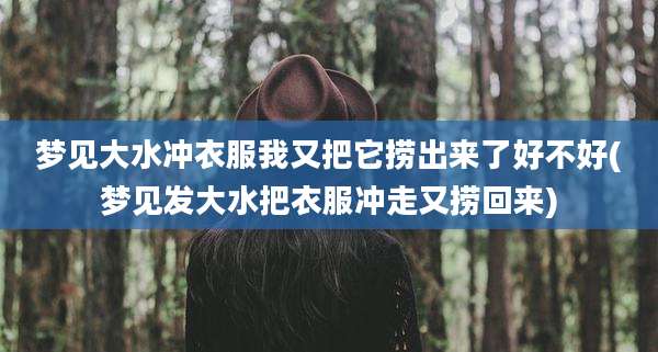 梦见大水冲衣服我又把它捞出来了好不好(梦见发大水把衣服冲走又捞回来)