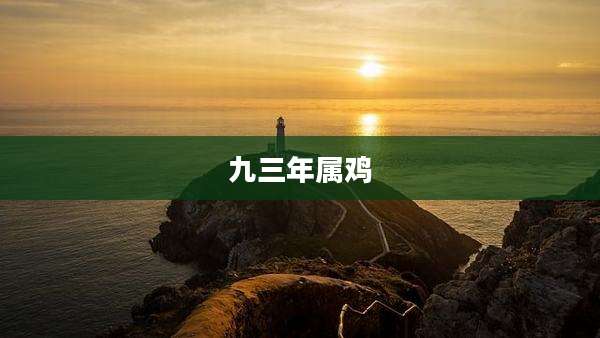 九三年属鸡