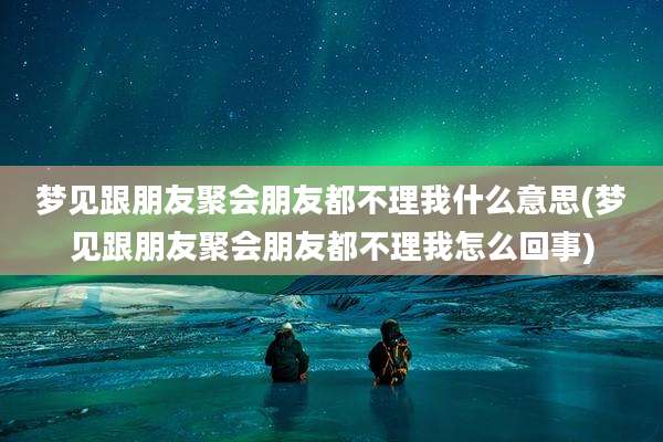 梦见跟朋友聚会朋友都不理我什么意思(梦见跟朋友聚会朋友都不理我怎么回事)