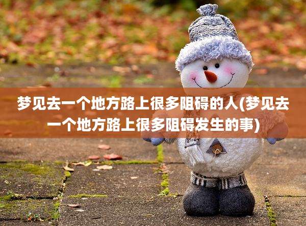 梦见去一个地方路上很多阻碍的人(梦见去一个地方路上很多阻碍发生的事)