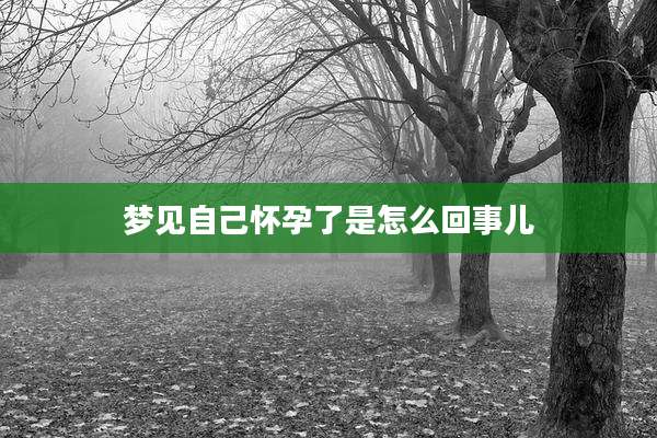 梦见自己怀孕了是怎么回事儿