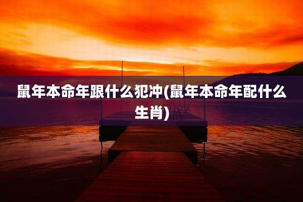 鼠年本命年跟什么犯冲(鼠年本命年配什么生肖)
