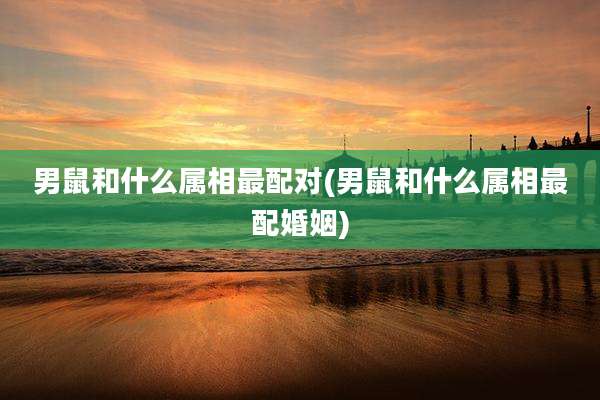 男鼠和什么属相最配对(男鼠和什么属相最配婚姻)