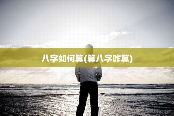 八字如何算(算八字咋算)
