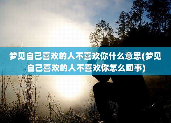梦见自己喜欢的人不喜欢你什么意思(梦见自己喜欢的人不喜欢你怎么回事)