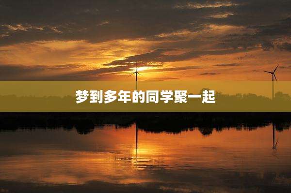 梦到多年的同学聚一起