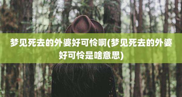 梦见死去的外婆好可怜啊(梦见死去的外婆好可怜是啥意思)