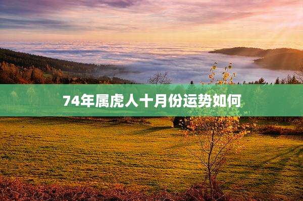 74年属虎人十月份运势如何