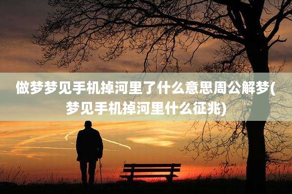 做梦梦见手机掉河里了什么意思周公解梦(梦见手机掉河里什么征兆)
