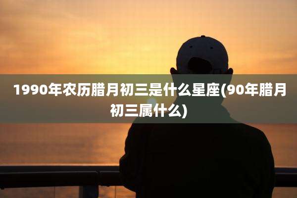 1990年农历腊月初三是什么星座(90年腊月初三属什么)
