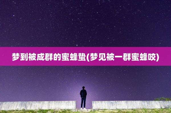 梦到被成群的蜜蜂蛰(梦见被一群蜜蜂咬)
