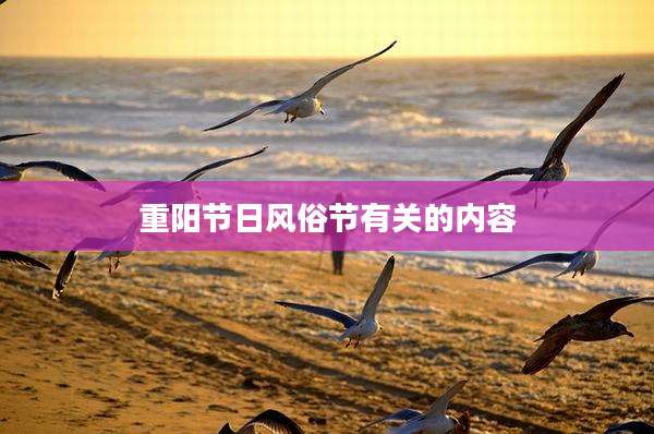 重阳节日风俗节有关的内容
