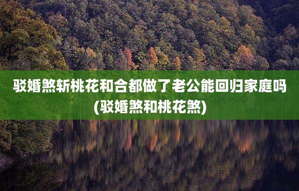 驳婚煞斩桃花和合都做了老公能回归家庭吗(驳婚煞和桃花煞)