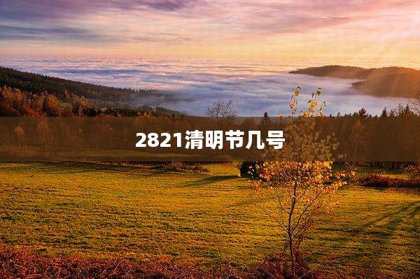 2821清明节几号