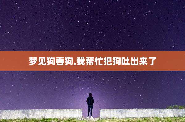 梦见狗吞狗,我帮忙把狗吐出来了
