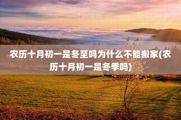 农历十月初一是冬至吗为什么不能搬家(农历十月初一是冬季吗)