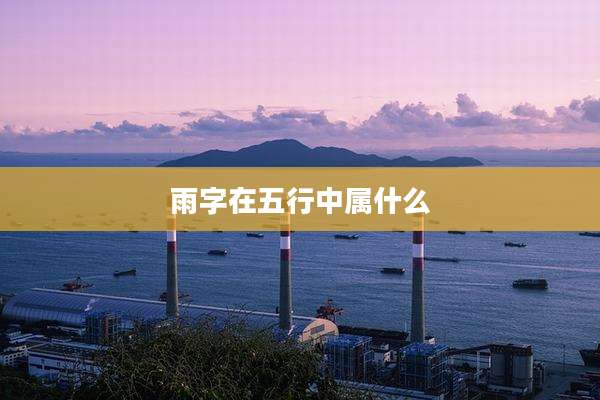 雨字在五行中属什么