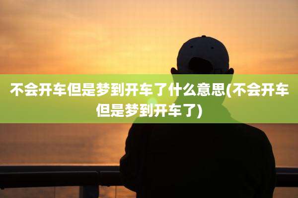 不会开车但是梦到开车了什么意思(不会开车但是梦到开车了)