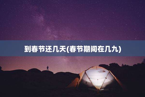 到春节还几天(春节期间在几九)