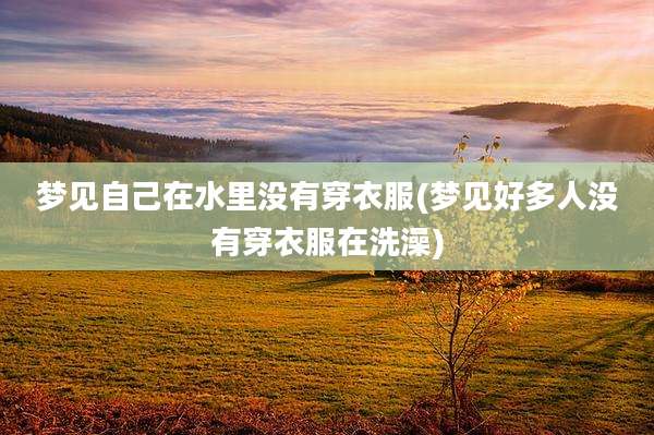 梦见自己在水里没有穿衣服(梦见好多人没有穿衣服在洗澡)