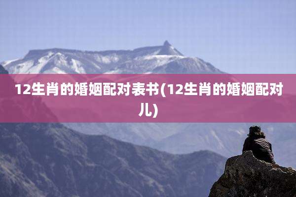 12生肖的婚姻配对表书(12生肖的婚姻配对儿)