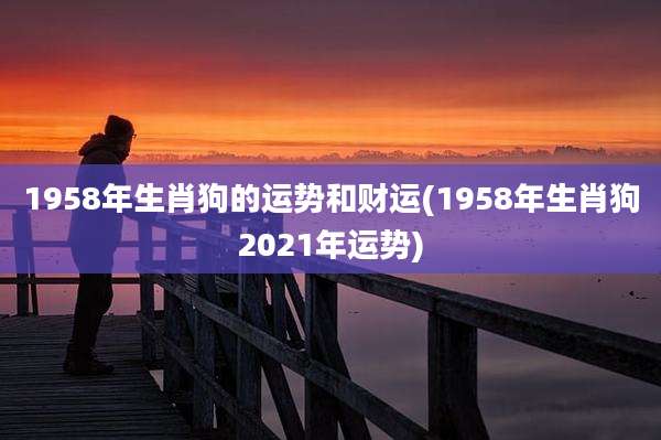 1958年生肖狗的运势和财运(1958年生肖狗2021年运势)