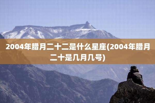 2004年腊月二十二是什么星座(2004年腊月二十是几月几号)