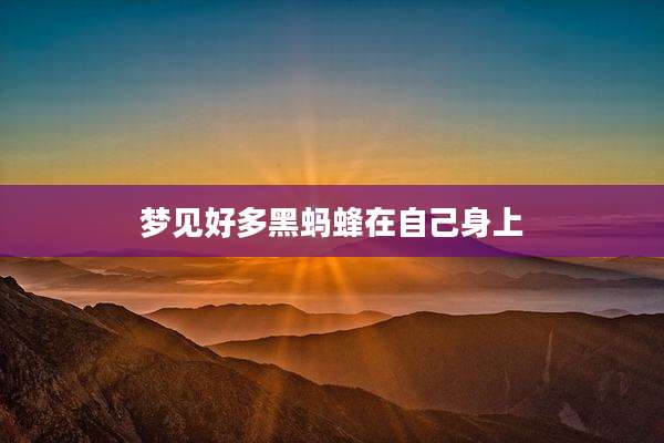 梦见好多黑蚂蜂在自己身上